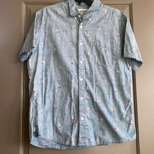 men’s pelican shirt sleeve button down